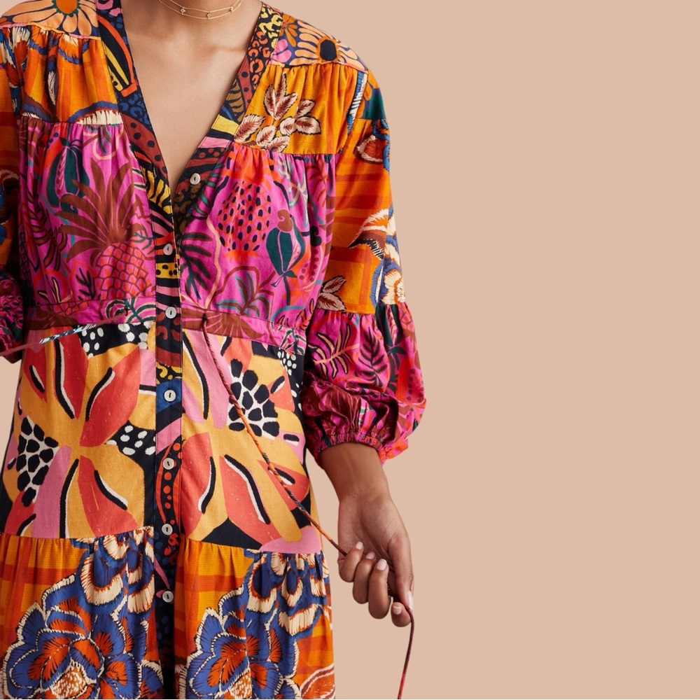Farm Rio Button-Front Maxi Dress - Picture 4 of 12